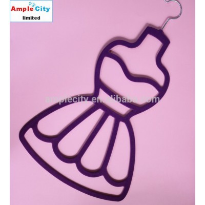 Wholesale Fancy Body Shape Velvet Clothes Hanger with Good Quality